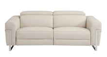 Load image into Gallery viewer, Italian Leather USB Reclining Sofa - Beige