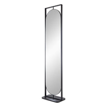 Load image into Gallery viewer, Full Length Standing Mirror, 360° Swivel Floor Mirror For Bedroom - Black