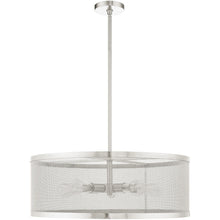 Load image into Gallery viewer, 18'' Five Light Dimmable Chandelier With Shades - Nickel