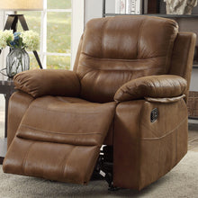 Load image into Gallery viewer, Manual Recliner With Pillow Arms And Headrest - Dark Brown