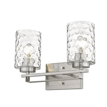 Load image into Gallery viewer, Metal And Pebbled Glass Two Light Wall Sconce - Silver