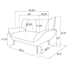 Load image into Gallery viewer, Grenada - Upholstered Flared Arm Accent Chair - Teal Blue