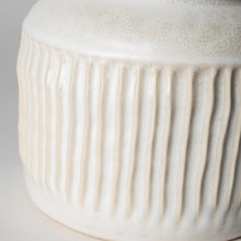 Load image into Gallery viewer, Whitewash Handled Textured Vase - White