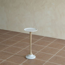 Load image into Gallery viewer, Marble Round Pedestal End Table - White