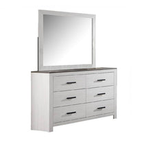 Load image into Gallery viewer, 1 Piece Dresser 2 Tone Sleek 6 Drawers Bedroom Furniture - White