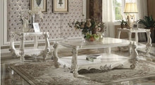 Load image into Gallery viewer, Solid And Manufactured Wood Coffee Table With Shelf - Antiqued White