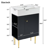 Load image into Gallery viewer, Bathroom Vanity, Combo Cabinet, Bathroom Storage Cabinet, Single Ceramic Sink