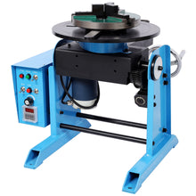 Load image into Gallery viewer, Heavy Duty Rotary Welding Positioner Turntable Table With Manual Tilt And 3 Jaw Lathe Chuck - Blue