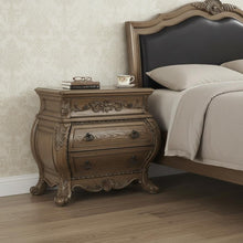Load image into Gallery viewer, Novelty Three Drawers Solid Wood Nightstand - Champagne