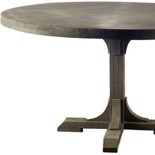 Load image into Gallery viewer, 54" Rounded Solid Wood Pedestal Base Dining Table - Brown