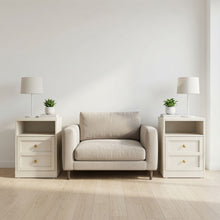 Load image into Gallery viewer, Nightstand With Door & Shelf, 2 Drawer Side Table