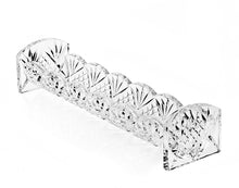 Load image into Gallery viewer, 10" Rectangular Cut Crystal Cracker Tray - Silver