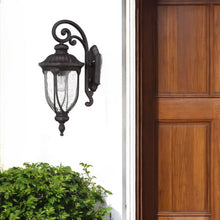 Load image into Gallery viewer, XL Cast Aluminum Glass Lantern Wall Sconce - Black