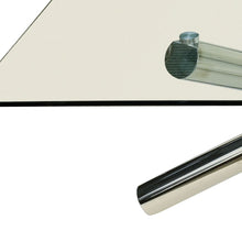 Load image into Gallery viewer, 60" Glass And Metal Cross Leg Base Square Dining Table - Clear
