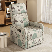 Load image into Gallery viewer, Modern Manual Recliner, Home Theater Chair With Adjustable Backrest For Living Room - Beige / Blue