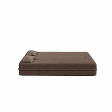 Load image into Gallery viewer, Modern Floor Sofa, With 2 Pillows, Convertible Teddy Fabric Foam Filled Bed