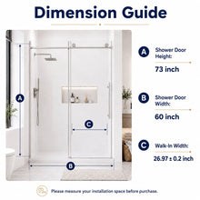Load image into Gallery viewer, Frameless Shower Door With Soft Closing