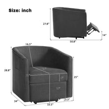 Load image into Gallery viewer, Power Lift Recliner Barrel Shape Reclining Chair With Footrest And Side Pocket