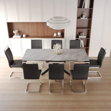 Load image into Gallery viewer, Modern Extendable Dining Table Set With Soft Padded Armless Chairs
