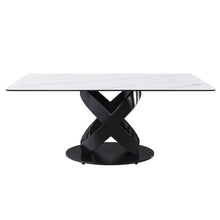 Load image into Gallery viewer, Rectangular Dining Table, Table For 8 Guests - Black / White