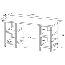 Load image into Gallery viewer, Salvaged - 4 Shelf Writing Desk With Hollow Board - Brown