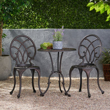 Load image into Gallery viewer, Charleston 3 Pieces Cast Bistro Set - Copper