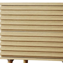 Load image into Gallery viewer, Solid Wood Ribbed Texture Two Drawer Nightstand - Natural