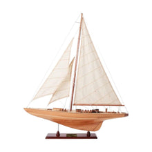 Load image into Gallery viewer, Endeavour Yacht Hand Painted Sculpture - Brown
