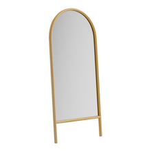 Load image into Gallery viewer, 71" Solid Wood Arch Freestanding Framed Full Length Mirror - Natural