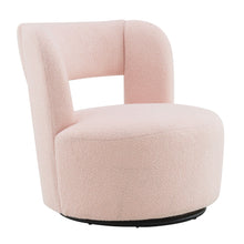 Load image into Gallery viewer, Swivel Comfy Round Barrel Chair With Soft Teddy Fabric For Living Room