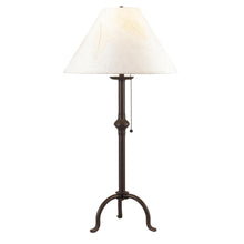 Load image into Gallery viewer, Metal Table Lamp With Off-White Empire Shade - Black