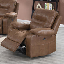 Load image into Gallery viewer, 1 Piece Single Power Recliner Pillow Top Arms Cushion Back With USB Port - Dark Brown