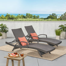 Load image into Gallery viewer, Salem - Contemporary Wicker Chaise Lounge With Arm, Weather Resistant
