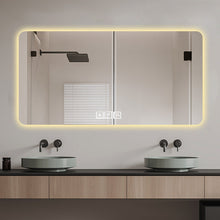 Load image into Gallery viewer, 59" Round Lighted Frameless Bathroom Vanity Mirror - Silver