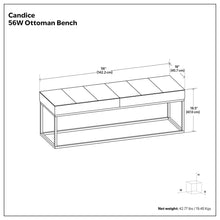 Load image into Gallery viewer, Candice - Ottoman Bench - Tan / Black