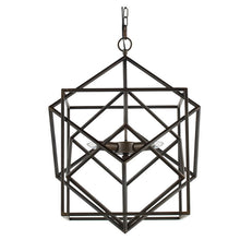 Load image into Gallery viewer, 3 Light Metal Chandelier, Hanging Light Fixture With Adjustable Chain For Kitchen, Bulb Not Included - Black