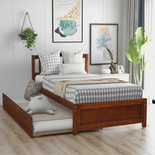 Load image into Gallery viewer, Platform Bed Wood Bed Frame With Trundle