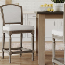 Load image into Gallery viewer, Stool With Upholstered Seat And Back