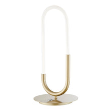 Load image into Gallery viewer, 19" Acrylic And Metal Mod Paper Clip LED Table Lamp - Gold