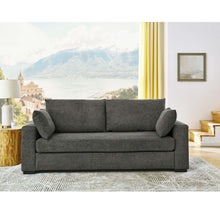 Load image into Gallery viewer, Upholstered Sofa With Toss Pillows - Dark Gray