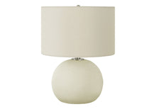Load image into Gallery viewer, 18" Ceramic Round Table Lamp With Drum Shade - Cream
