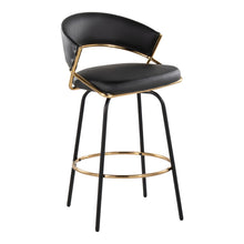 Load image into Gallery viewer, Jie - Fixed Height Contemporary Counter Stool With Swivel Round Footrest (Set of 2)