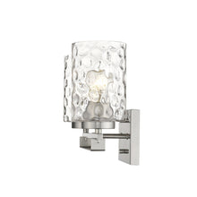 Load image into Gallery viewer, Metal And Pebbled Glass Two Light Wall Sconce - Silver