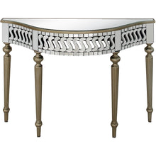 Load image into Gallery viewer, Mirrored Glass Free Form Console Table - Silver And Gold