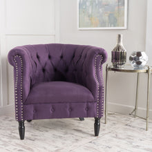 Load image into Gallery viewer, Celestialis - Upholstered Club Chair With Tub Design And Rolled Recessed Armrests