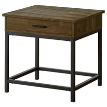 Load image into Gallery viewer, Square End Table With 1 Drawer - Brown