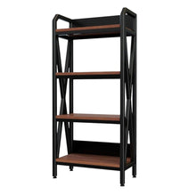 Load image into Gallery viewer, Four Tier Etagere Bookcase (683394) - Black / Brown