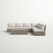 Load image into Gallery viewer, Comfortable Modern Patio Rattan Sectional Set With Cushions