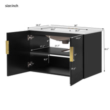 Load image into Gallery viewer, Bathroom Vanity With Sink, Rectangular Storage Cabinet With 2 Soft Closing Doors