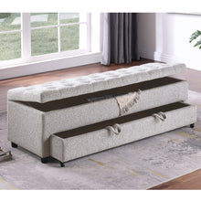 Load image into Gallery viewer, Storage Ottoman With Tufted Seat And Underseat Drawer